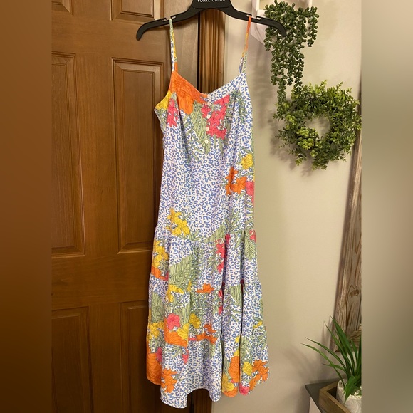 JH2249 THML Green Floral Dress main image 1